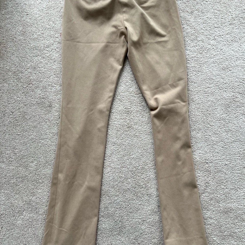 Express Columnist Bootcut Flare Work Pants In Tan - image 3